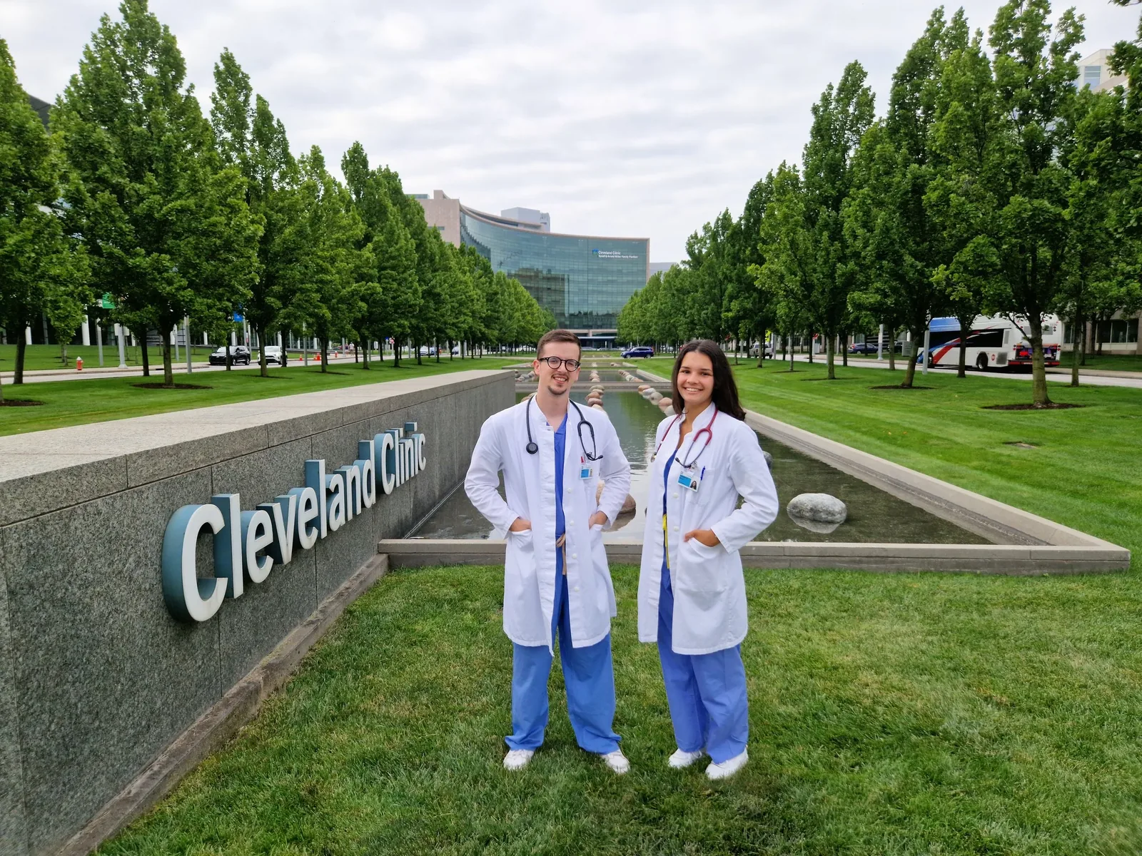 Med&X participants Pjero and Valentina at the Cleveland Clinic