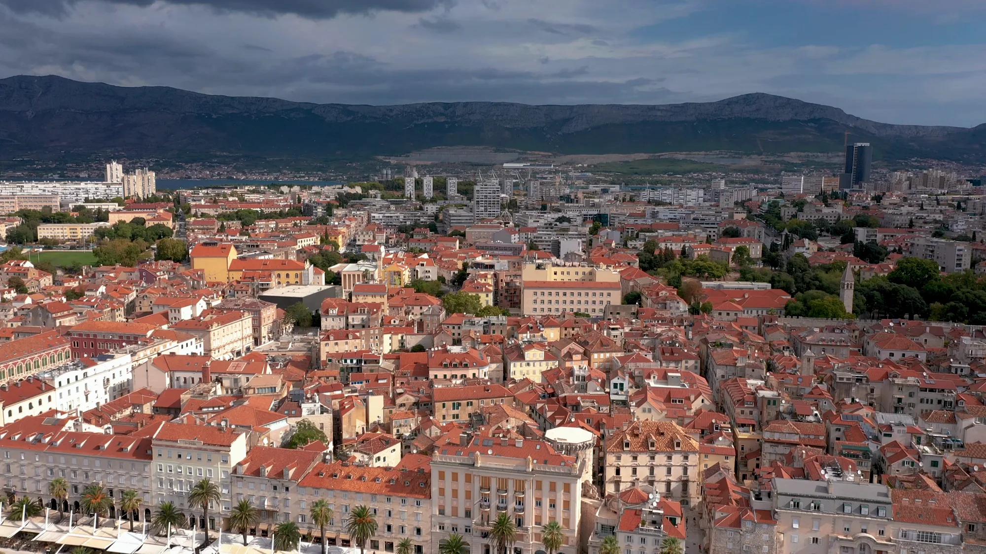 The Adriatic coast of Dalmatia, from the air